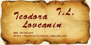 Teodora Lovčanin vizit kartica